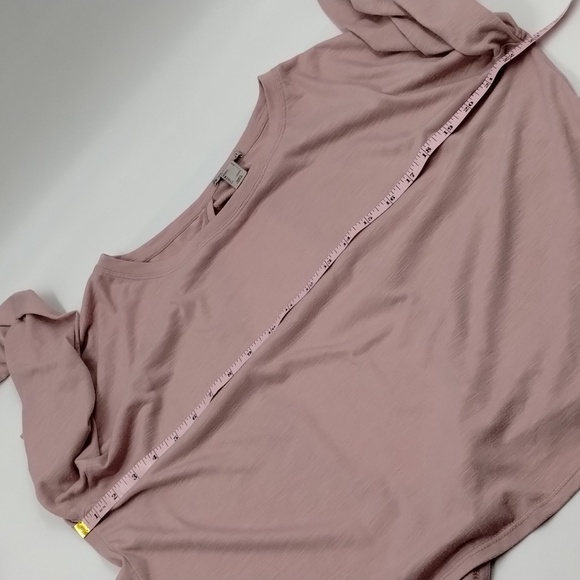 Forever 21 pink mauve, size large twisted open back, crop top, long sleeve - Picture 5 of 9
